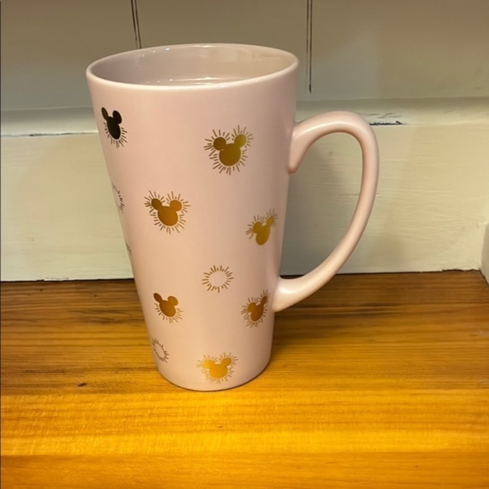 Disney Pink and Gold Ceramic Mug with Whimsical Design